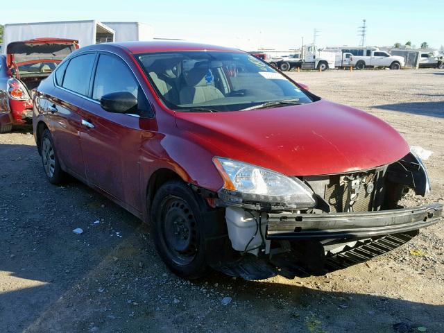 3N1AB7AP1DL734239 - 2013 NISSAN SENTRA S RED photo 1