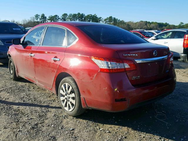 3N1AB7AP1DL734239 - 2013 NISSAN SENTRA S RED photo 3