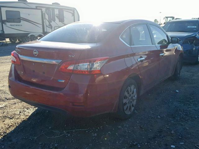 3N1AB7AP1DL734239 - 2013 NISSAN SENTRA S RED photo 4