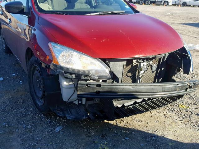 3N1AB7AP1DL734239 - 2013 NISSAN SENTRA S RED photo 9