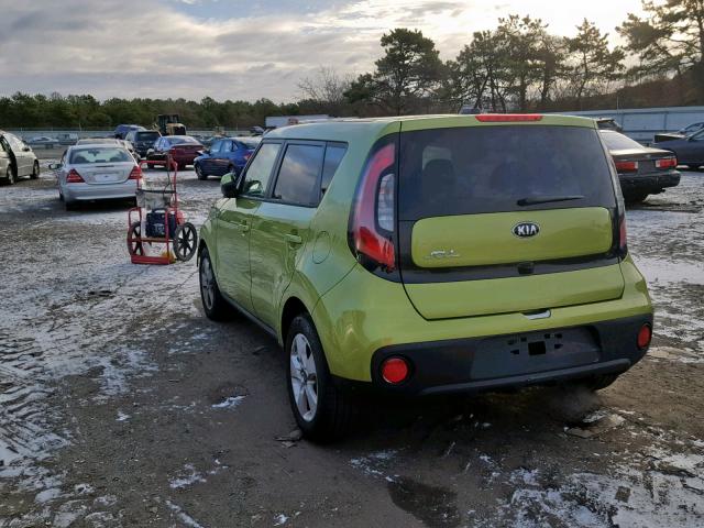 KNDJN2A23K7914433 - 2019 KIA SOUL GREEN photo 3