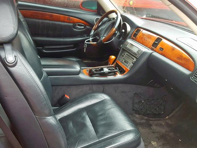 JTHFN48Y620017271 - 2002 LEXUS SC 430 RED photo 5