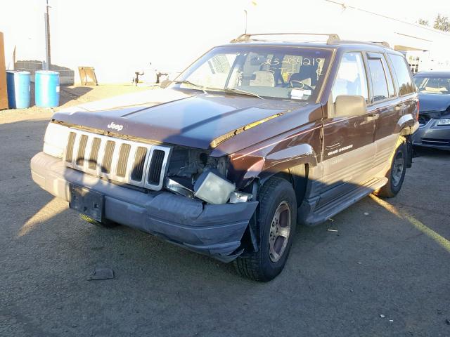 1J4GZ58S8WC139608 - 1998 JEEP GRAND CHER BROWN photo 2