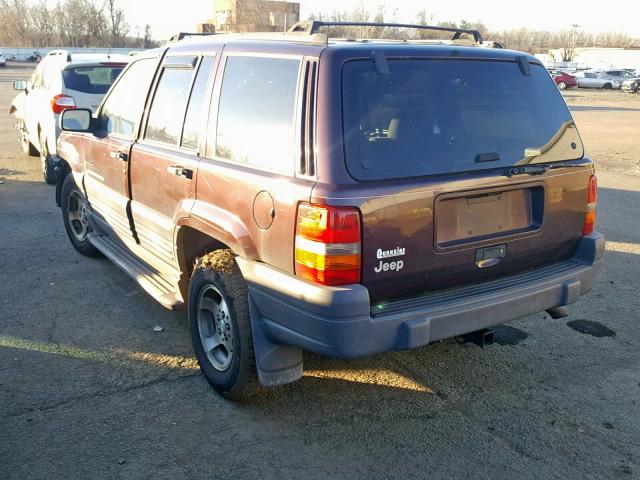 1J4GZ58S8WC139608 - 1998 JEEP GRAND CHER BROWN photo 3