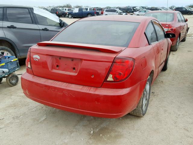 1G8AW12FX4Z139574 - 2004 SATURN ION LEVEL RED photo 4