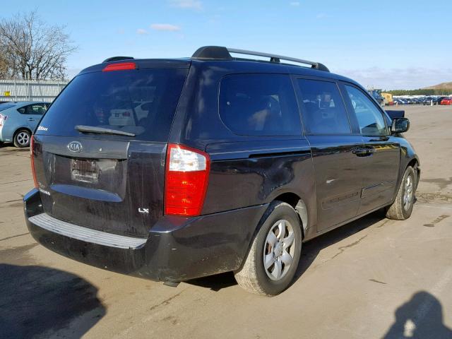 KNDMB233466060494 - 2006 KIA SEDONA EX BLACK photo 4