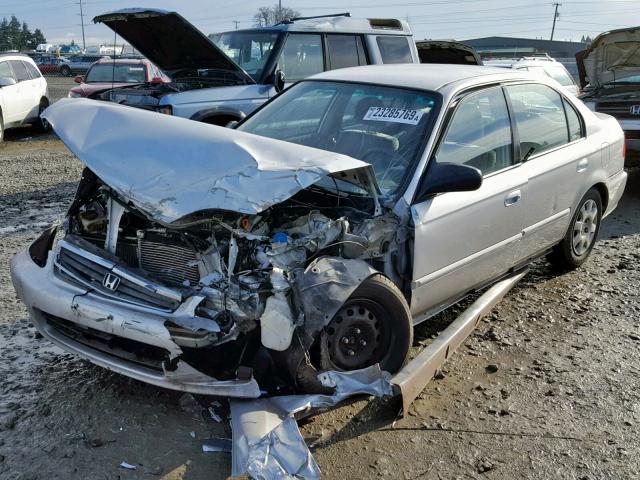 2HGEJ661XYH571655 - 2000 HONDA CIVIC BASE 银色 照片 2