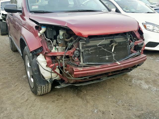 5J6RE48348L040603 - 2008 HONDA CR-V LX RED photo 9