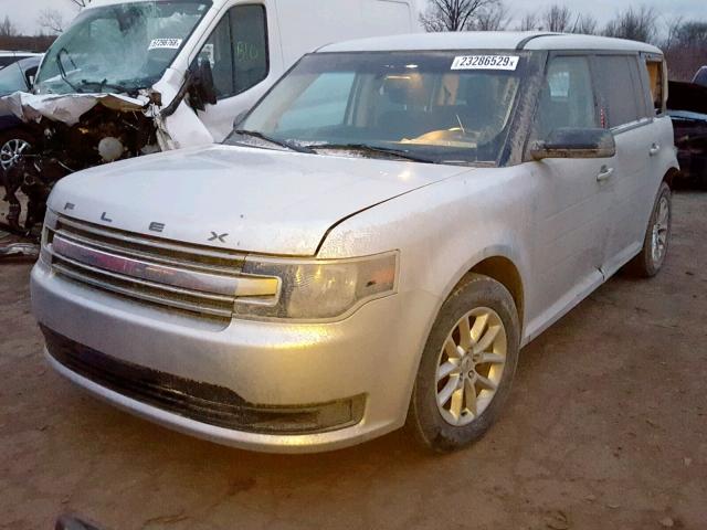 2FMGK5B85EBD23955 - 2014 FORD FLEX SE SILVER photo 2