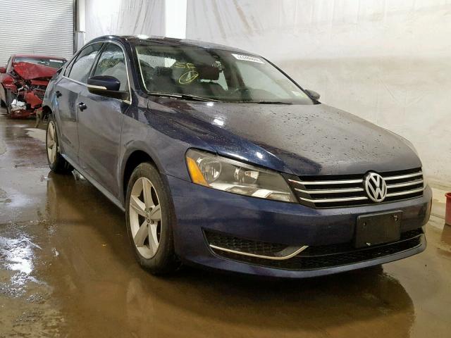 1VWBP7A32DC097077 - 2013 VOLKSWAGEN PASSAT SE BLUE photo 1