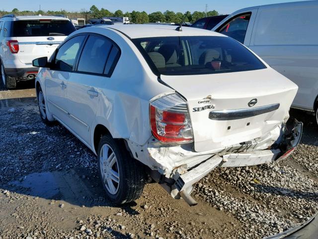 3N1AB6AP9AL702709 - 2010 NISSAN SENTRA 2.0 WHITE photo 3