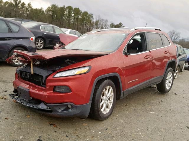 1C4PJMCS7EW260576 - 2014 JEEP CHEROKEE L RED photo 2