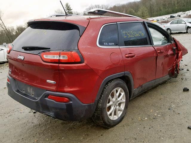 1C4PJMCS7EW260576 - 2014 JEEP CHEROKEE L RED photo 4