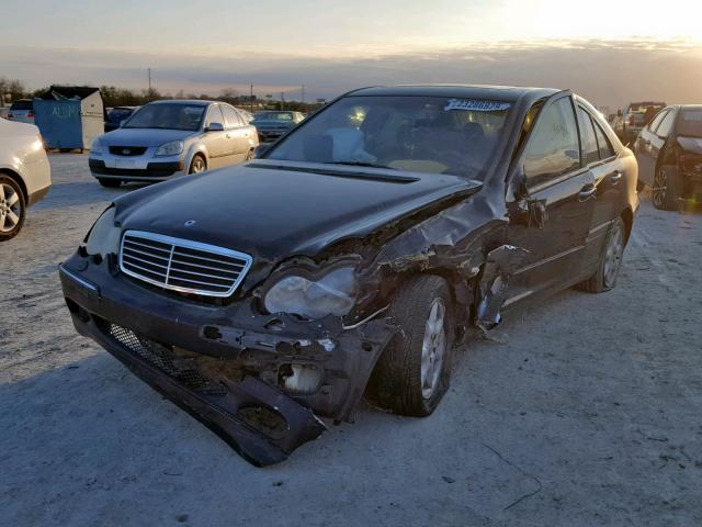 WDBRF61J41F119084 - 2001 MERCEDES-BENZ C 240 BLACK photo 2