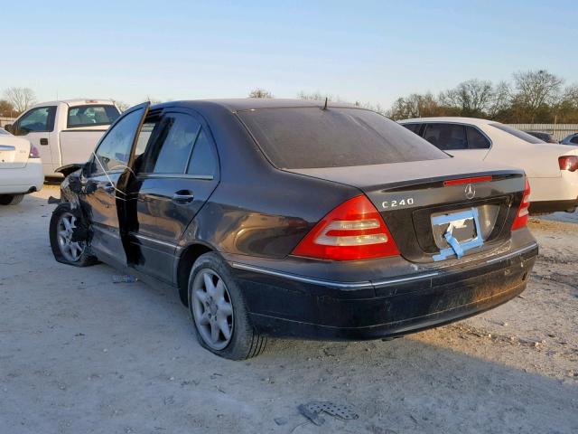 WDBRF61J41F119084 - 2001 MERCEDES-BENZ C 240 BLACK photo 3