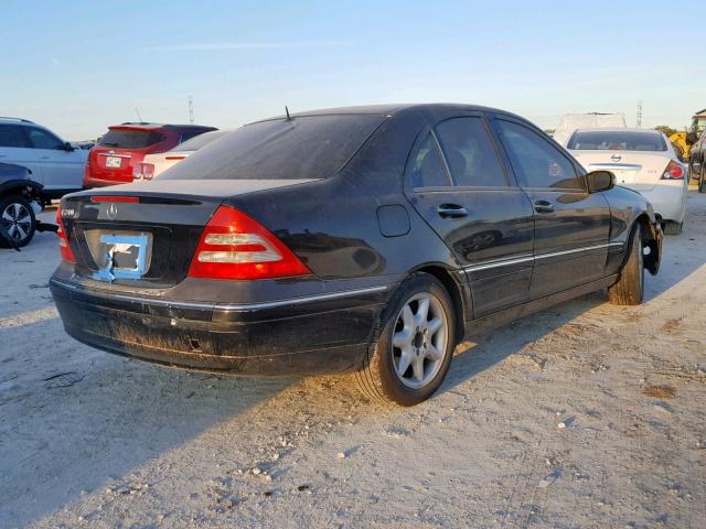 WDBRF61J41F119084 - 2001 MERCEDES-BENZ C 240 BLACK photo 4