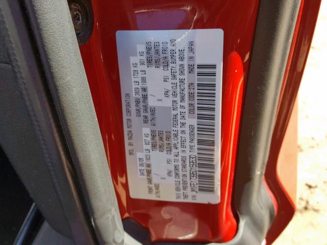 JM1FE173950159530 - 2005 MAZDA RX8 RED photo 10