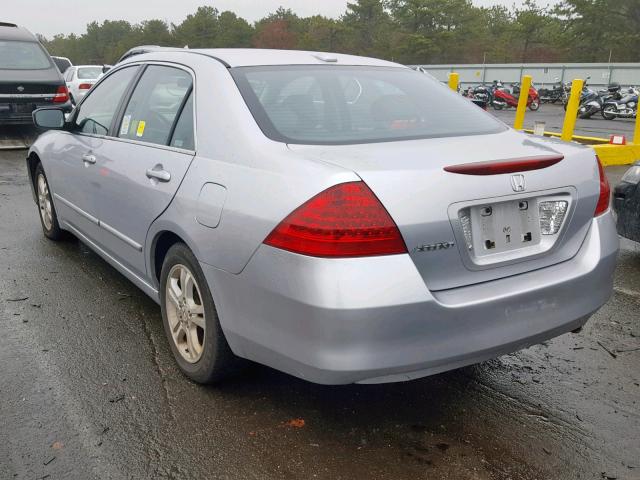 1HGCM56847A113841 - 2007 HONDA ACCORD EX SILVER photo 3