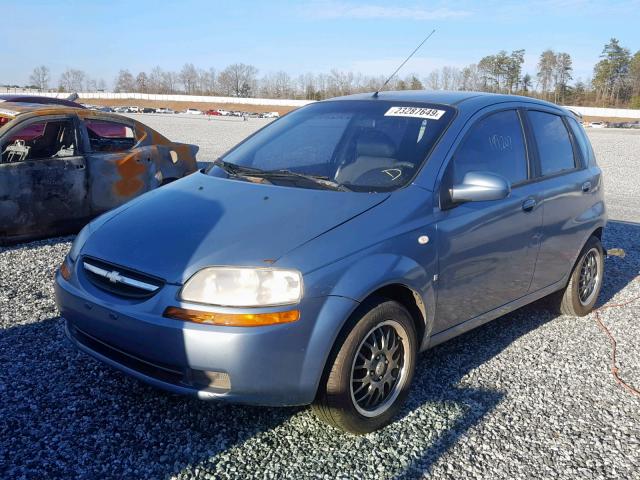 KL1TD66627B758167 - 2007 CHEVROLET AVEO BASE Көк фото 2