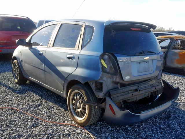 KL1TD66627B758167 - 2007 CHEVROLET AVEO BASE Көк фото 3