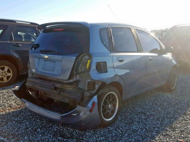 KL1TD66627B758167 - 2007 CHEVROLET AVEO BASE Көк фото 4