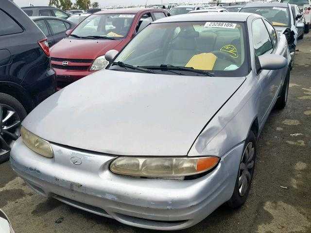 1G3NF12E7XC403906 - 1999 OLDSMOBILE ALERO GLS SILVER photo 2