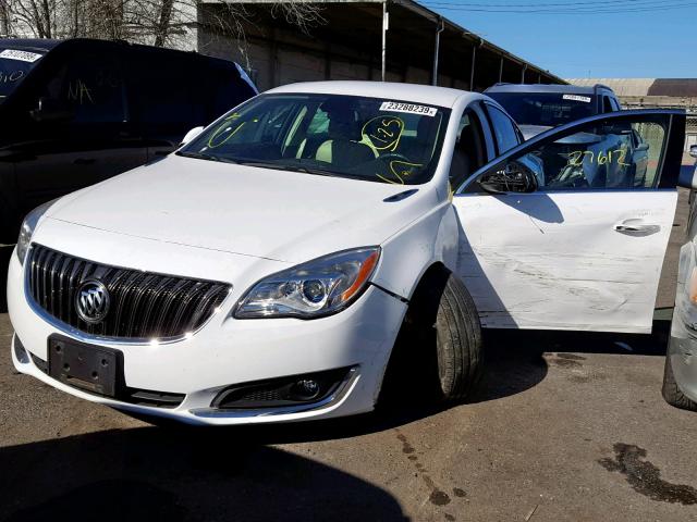 2G4GM5ER0E9193461 - 2014 BUICK REGAL PREM WHITE photo 2