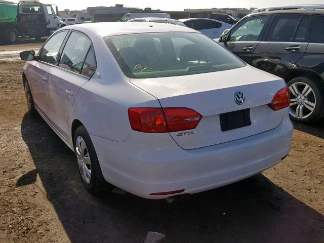 3VW2K7AJ8DM370955 - 2013 VOLKSWAGEN JETTA BASE Սպիտակ լուսանկար 3