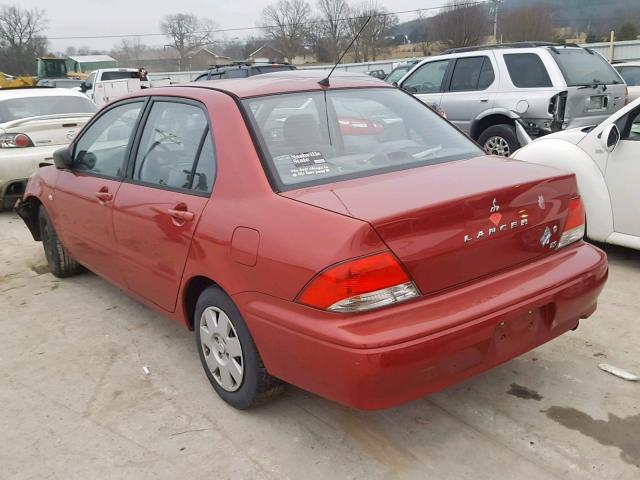 JA3AJ26E92U053693 - 2002 MITSUBISHI LANCER ES RED photo 3