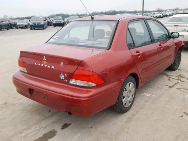 JA3AJ26E92U053693 - 2002 MITSUBISHI LANCER ES RED photo 4