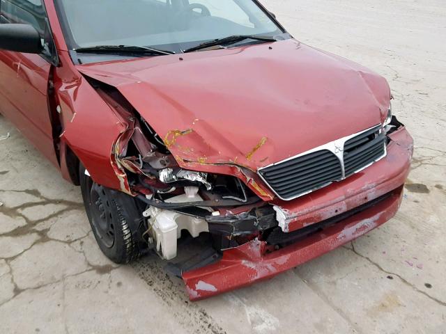 JA3AJ26E92U053693 - 2002 MITSUBISHI LANCER ES RED photo 9