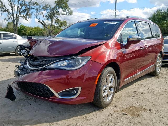 2C4RC1GG1HR544922 - 2017 CHRYSLER PACIFICA L RED photo 2