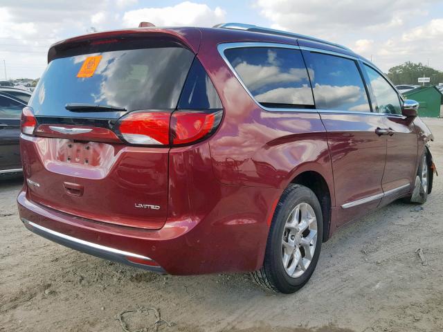 2C4RC1GG1HR544922 - 2017 CHRYSLER PACIFICA L RED photo 4