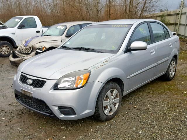 KNADH4A32A6612478 - 2010 KIA RIO LX SILVER photo 2