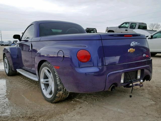 1GCES14P24B107865 - 2004 CHEVROLET SSR 紫色 照片 3
