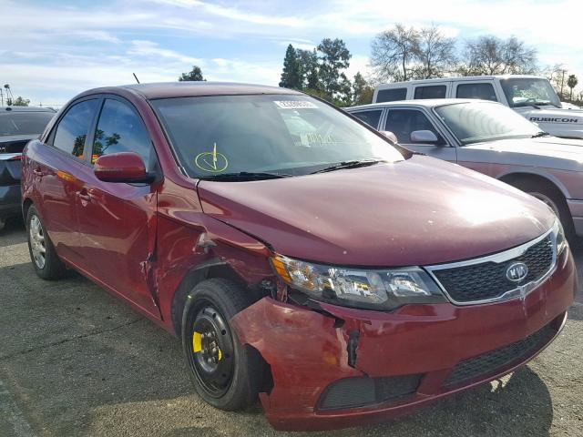 KNAFU4A20C5470216 - 2012 KIA FORTE EX RED photo 1