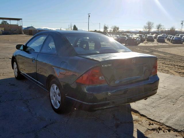 1HGEM22981L051104 - 2001 HONDA CIVIC SI GREEN photo 3