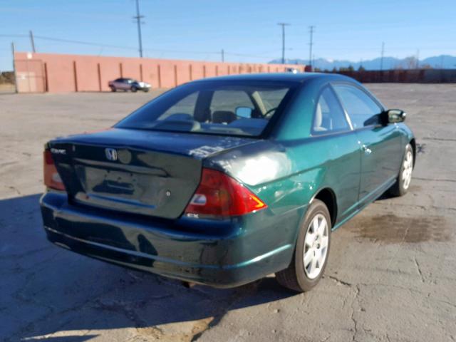 1HGEM22981L051104 - 2001 HONDA CIVIC SI GREEN photo 4