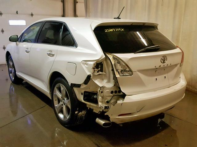 4T3BK11A89U007142 - 2009 TOYOTA VENZA BASE WHITE photo 3