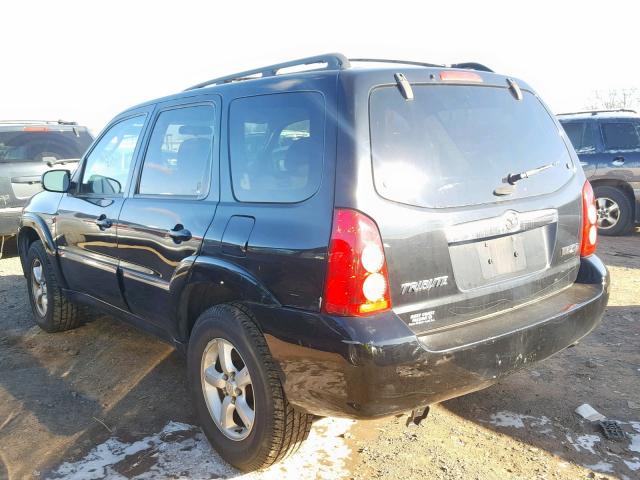 4F2YZ941X6KM10141 - 2006 MAZDA TRIBUTE S Czarny zdjęcie 3