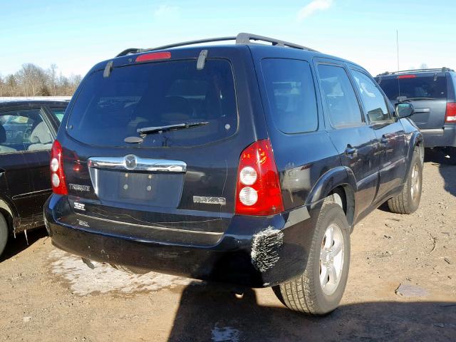 4F2YZ941X6KM10141 - 2006 MAZDA TRIBUTE S Czarny zdjęcie 4