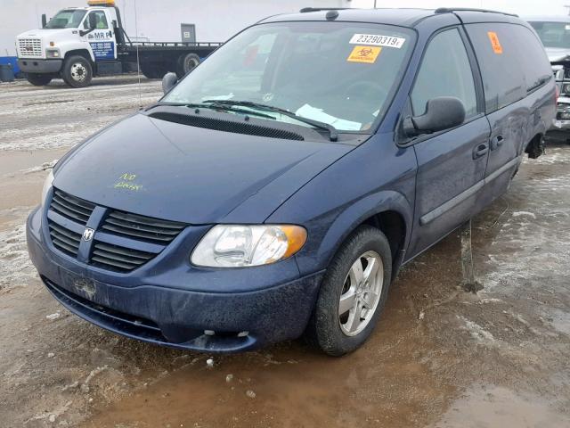 1D4GP24R55B272637 - 2005 DODGE GRAND CARA BLUE photo 2
