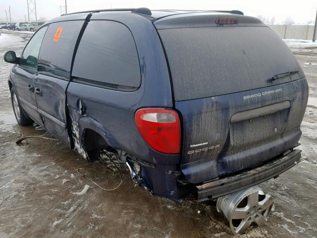 1D4GP24R55B272637 - 2005 DODGE GRAND CARA BLUE photo 3