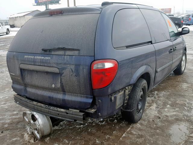 1D4GP24R55B272637 - 2005 DODGE GRAND CARA BLUE photo 4