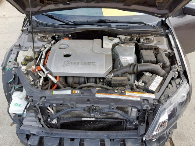 3FADP0L33AR367257 - 2010 FORD FUSION HYB GRAY photo 7