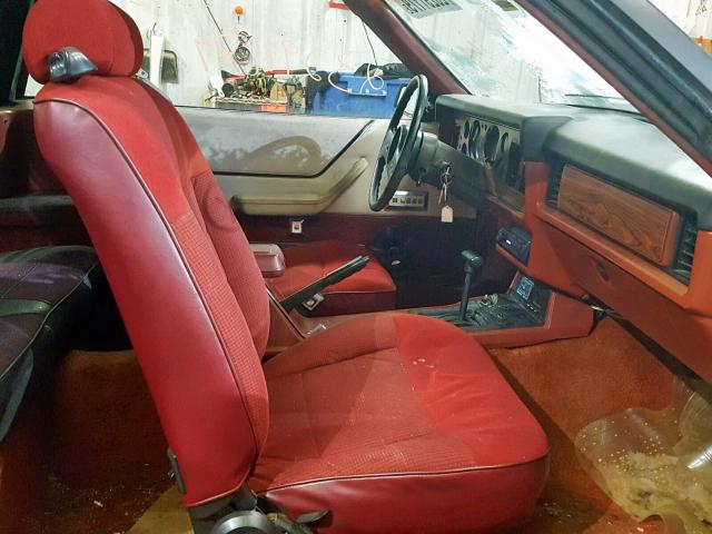 1FABP2734GF105136 - 1986 FORD MUSTANG LX RED photo 5