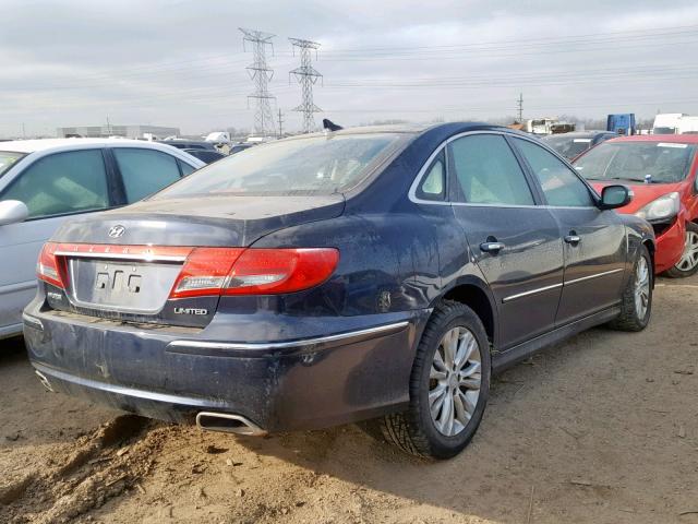 KMHFC4DF3BA535338 - 2011 HYUNDAI AZERA GLS BLUE photo 4