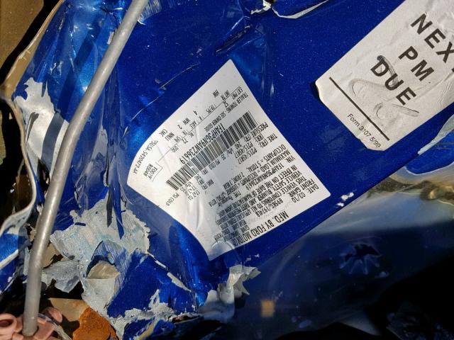 1FAHP3GN9AW236619 - 2010 FORD FOCUS SES BLUE photo 10