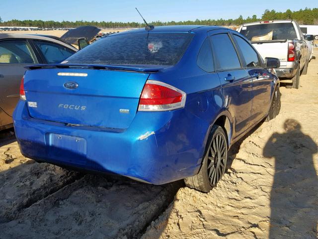 1FAHP3GN9AW236619 - 2010 FORD FOCUS SES BLUE photo 4