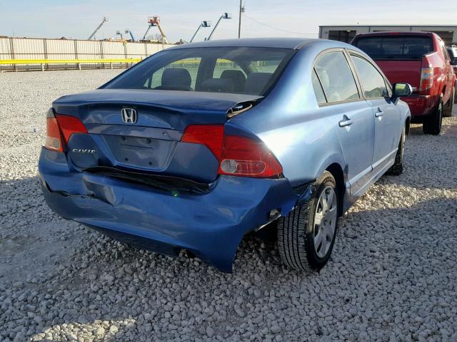 1HGFA16536L014810 - 2006 HONDA CIVIC LX BLUE photo 4